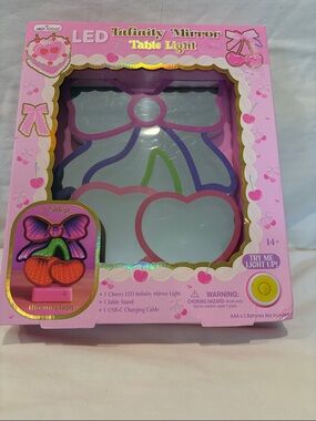 HOT FOCUS Cherry-Shaped LED Double Sided Infinity Mirror- Table Light